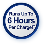 Runs up to 6 hours per charge!*