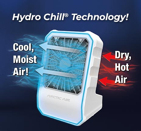 Hydro Chill® Technology - Cool, moist air from hot, dry air!
